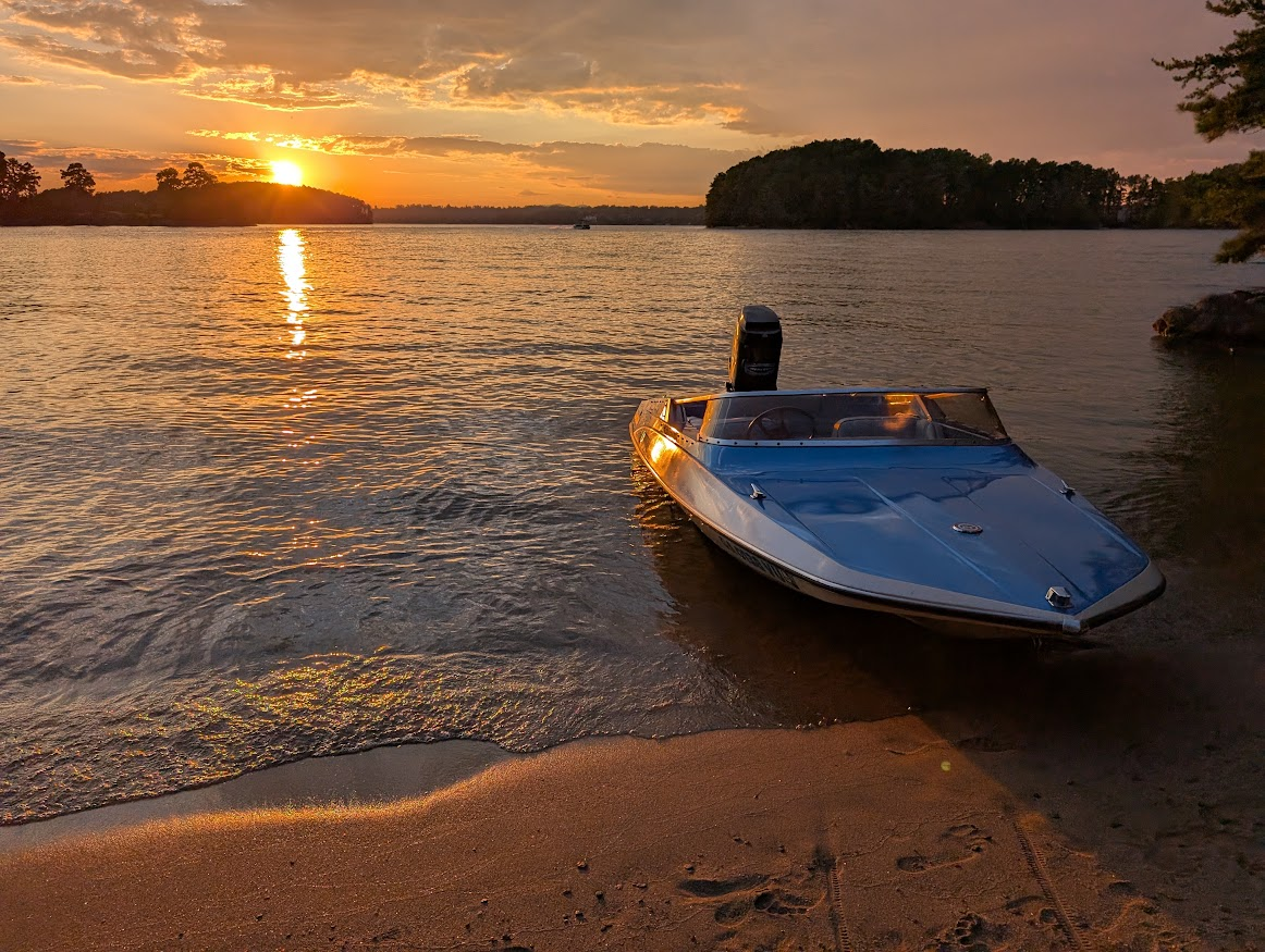 1978 Glastron GT-150 at sunset